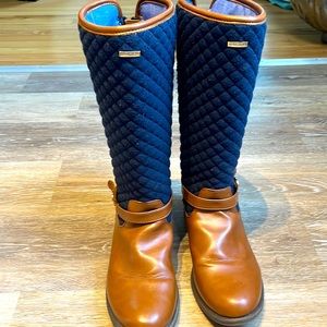 Nautica big kids/tween riding boots! Super cute brown (man made leather) and blu
